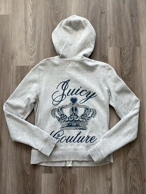 Vintage Juicy Couture Heather Gray Hooded Zip Jacket
